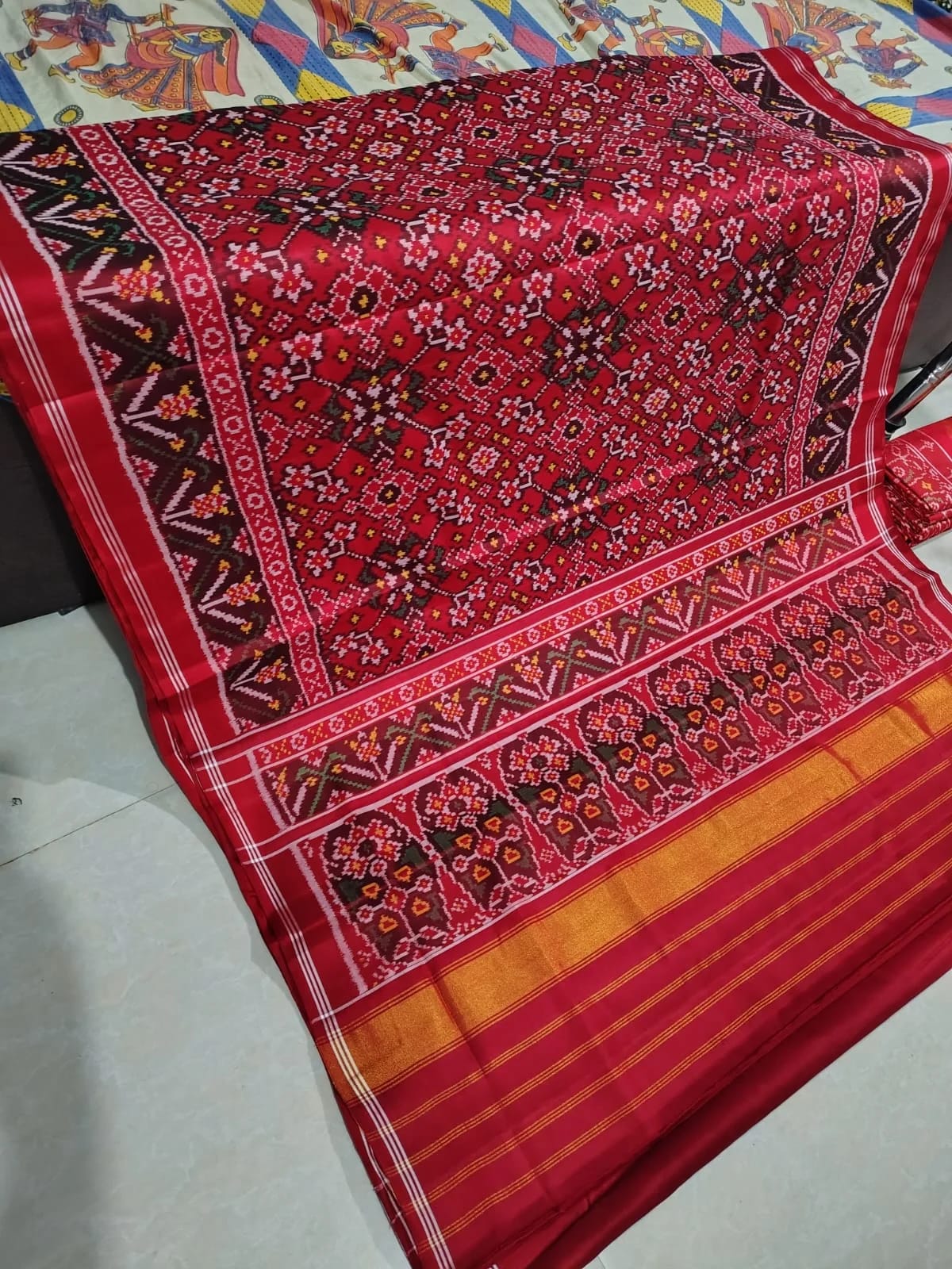 Deep Wine & Gold Bohra Shahi Silk Saree