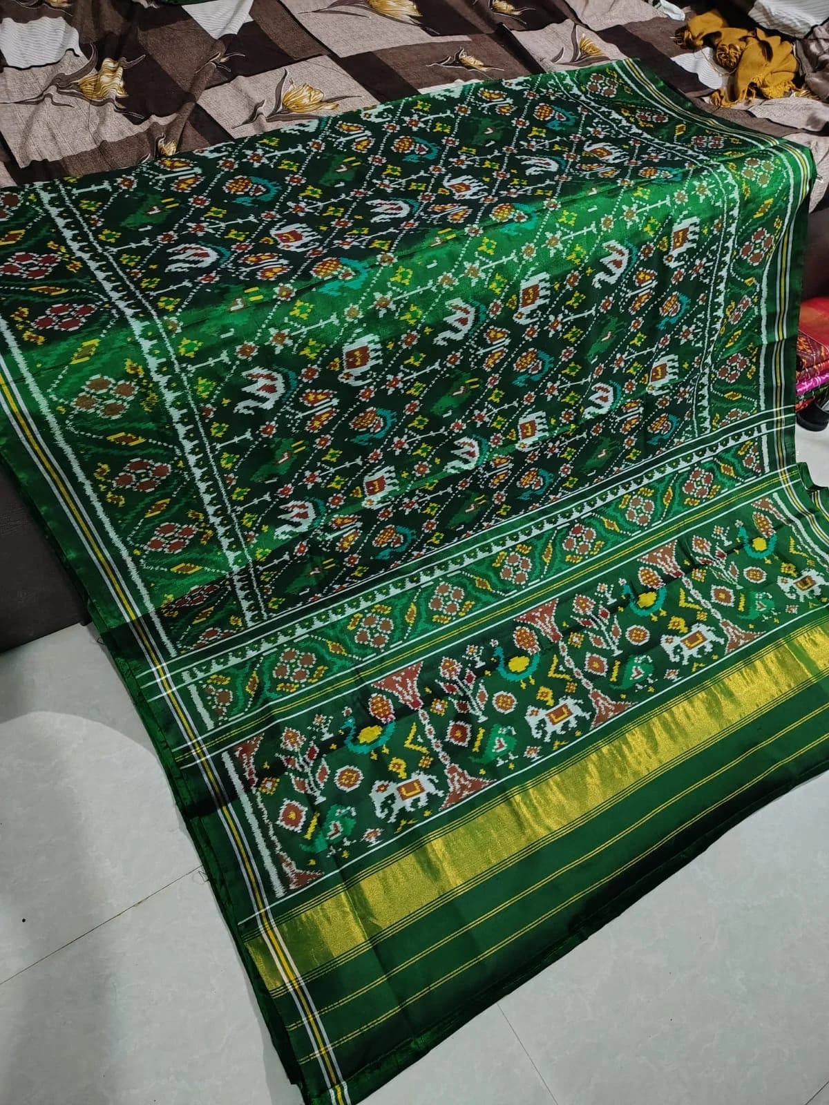 Royal Ruby Kunjar Nari Patan Patola Saree